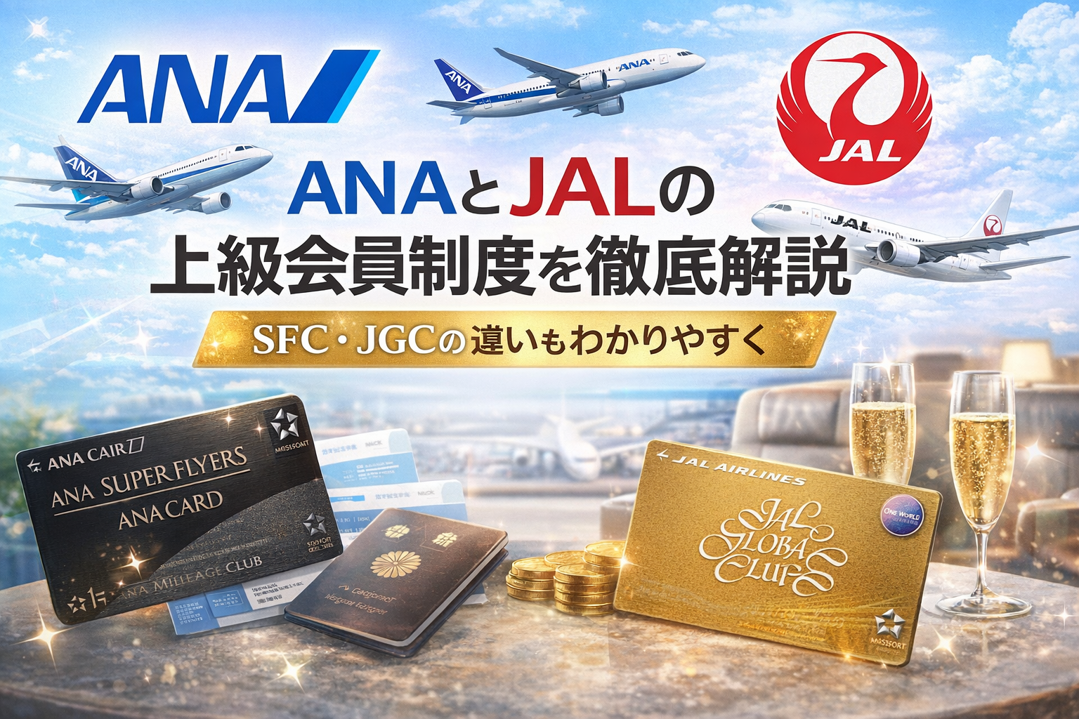 ANAとJALの上級会員制度を徹底解説｜SFC・JGCの違いもわかりやすく