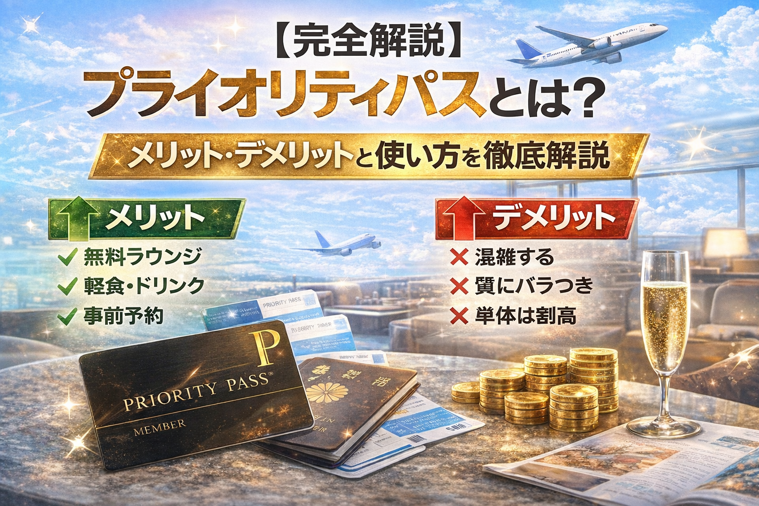 【完全解説】プライオリティパスとは？メリット・デメリットと使い方を徹底解説
