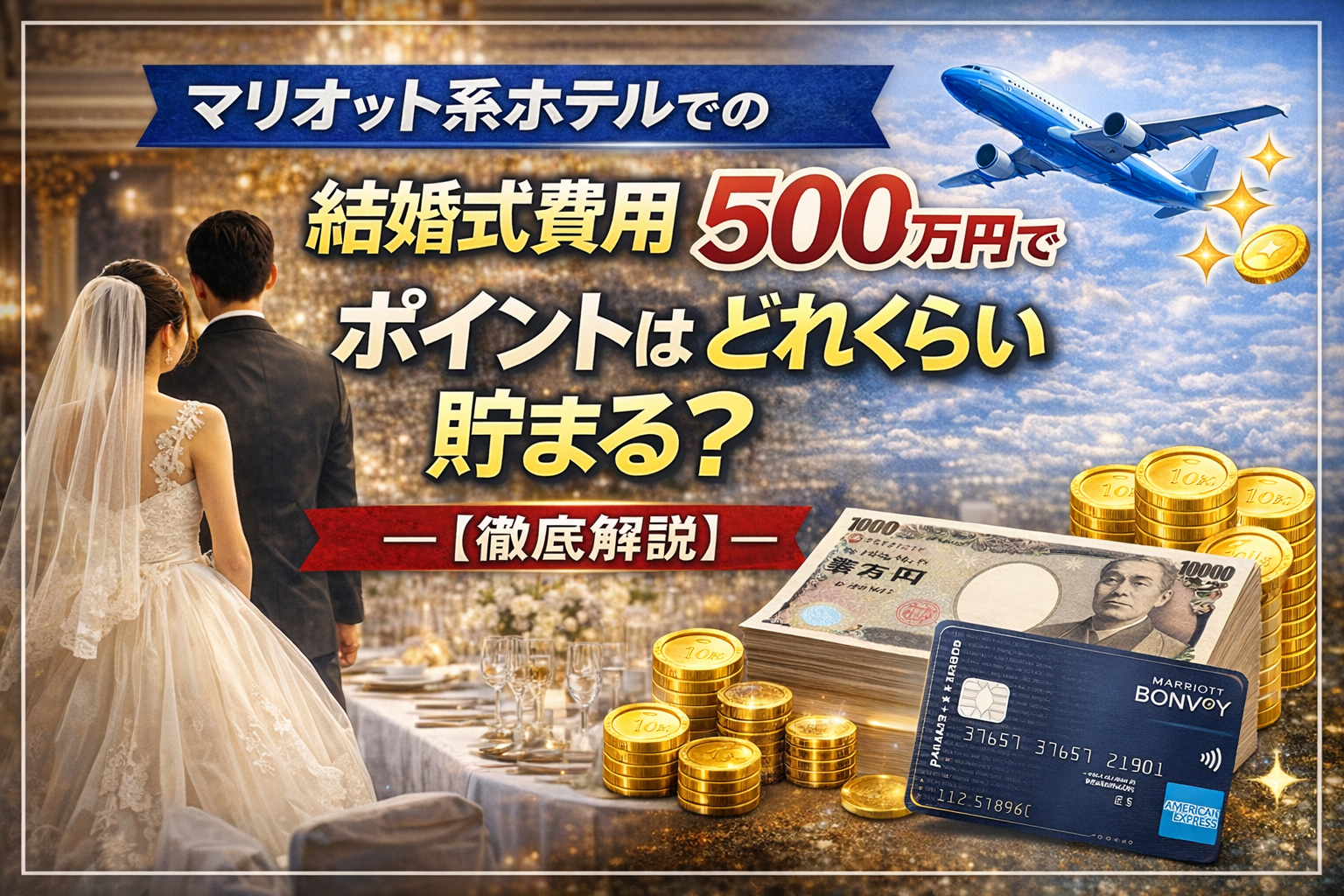 マリオット系ホテルでの結婚式費用500万円で、ポイントはどれくらい貯まる？【徹底解説】