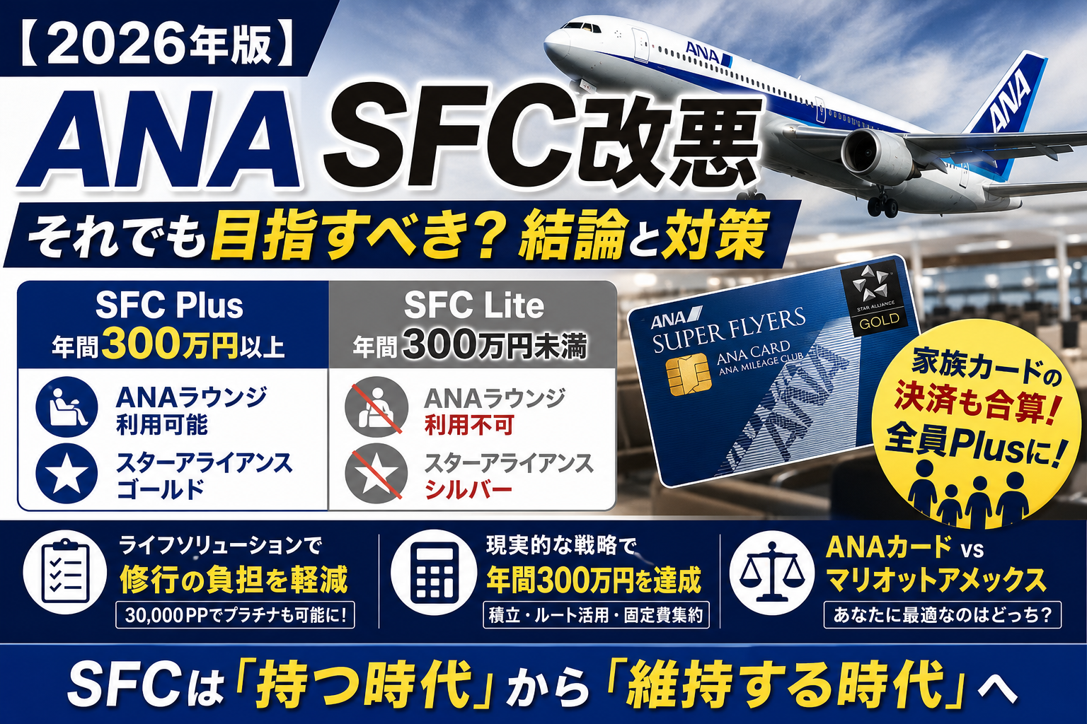 【2026年版】ANA SFC改悪｜それでも目指すべき？維持できないと価値なし